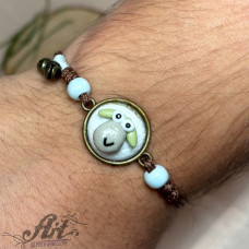 Ръчно изработена гривна "Овчичка" BK-1922